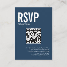 Simple Typography Wedding Website QR Code RSVP