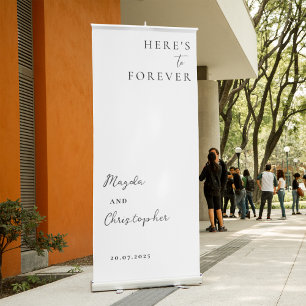 Simple Typography Wedding Welcome Retractable Banner
