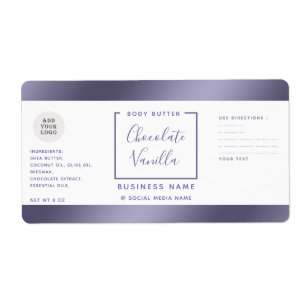 Simple typography white lavender cosmetics logo