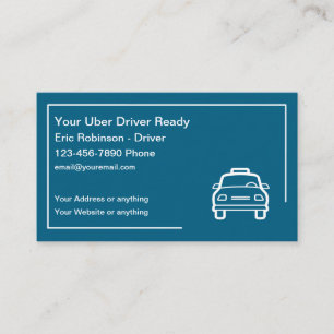 Simple Uber Driver Business Cards Design