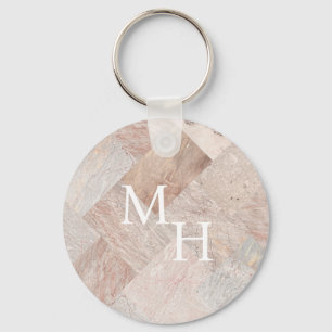 Simple Understated Marble Key Ring