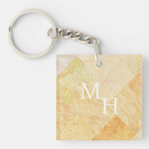 Simple Understated Marble  Key Ring