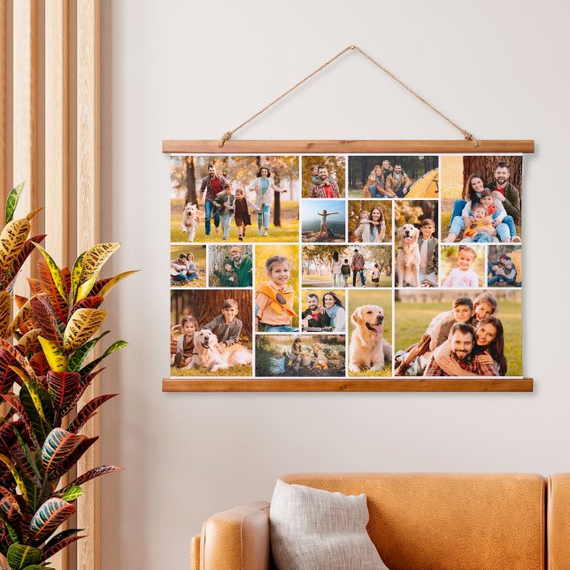 Simple Unique 18 Photo Collage Hanging Tapestry (Creator Uploaded)