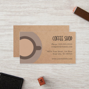 Simple Unique Brown Loyalty Card Coffee Shop 3.