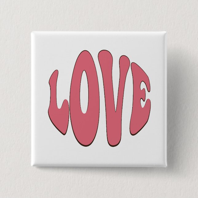 Simple, urban, modern, cool design Love 15 Cm Square Badge (Front)