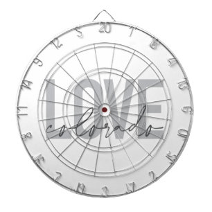 Simple, urban, modern, cool design Love Colorado Dartboard