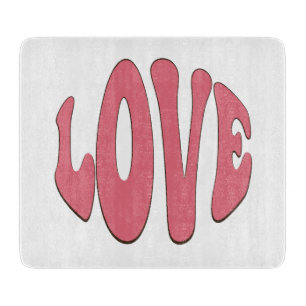 Simple, urban, modern, cool design Love Cutting Board