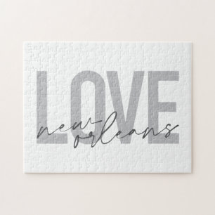 Simple, urban, modern cool design Love New Orleans Jigsaw Puzzle