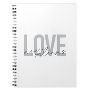 Simple, urban, modern cool design Love New Orleans Notebook