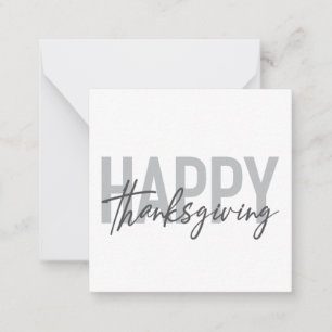 Simple, urban, trendy, modern Happy Thanksgiving Card