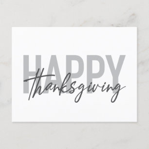 Simple, urban, trendy, modern Happy Thanksgiving Postcard