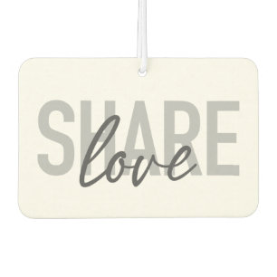 Simple, urban, trendy, modern type Share Love Car Air Freshener