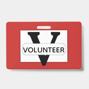 Simple V - Volunteer ID Badge