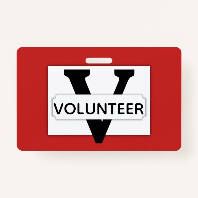 Simple V - Volunteer ID Badge (Front)