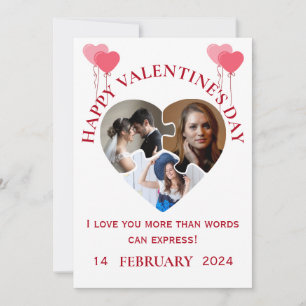 Simple Valentine Day Photos in Love Card