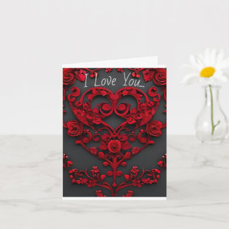 Simple Valentines Day Card with Hearts