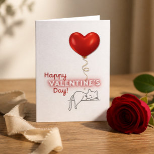 Simple Valentine's Day for Cat Lover's Card
