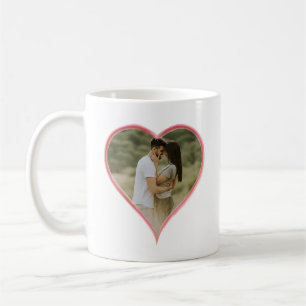 Simple Valentine's Day Heart Custom Photo Coffee Mug