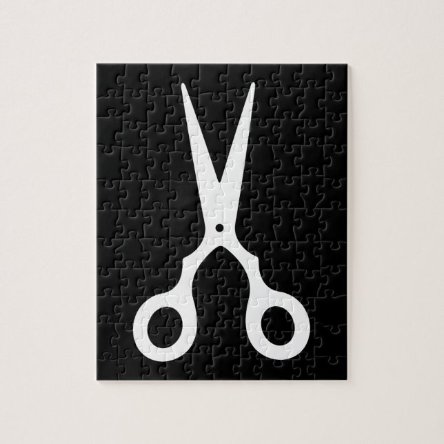 Simple Vector Scissors (Pick Your Own Color) Jigsaw Puzzle (Vertical)