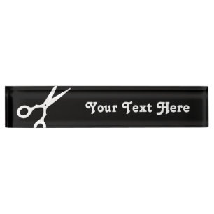 Simple Vector Scissors (Pick Your Own Color) Nameplate