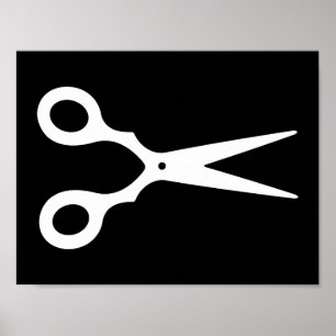 Simple Vector Scissors (Pick Your Own Colour) Poster