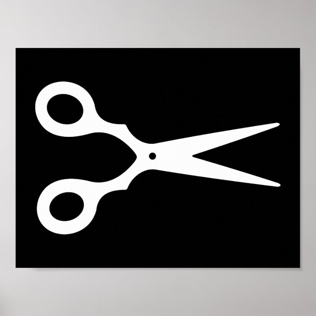 Simple Vector Scissors (Pick Your Own Colour) Poster (Front)