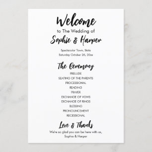 Simple Versatile Modern Casual Black & White Programme