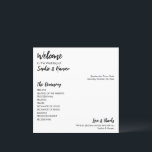 Simple Versatile Modern Casual Black & White Programme<br><div class="desc">This design pairs a bold,  casual handwriting script with a simple sans-serif font on a solid background. Everything about this design can be edited if you prefer to change more than the wording. Fonts,  layout,  colours...  all of it can be changed to suit your preferences and needs!</div>