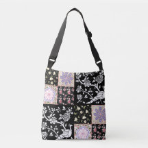 Simple Version Pink Purple and Black Peacocks and