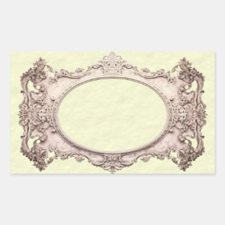 Simple Victorian Style BookPlate Rectangular Sticker