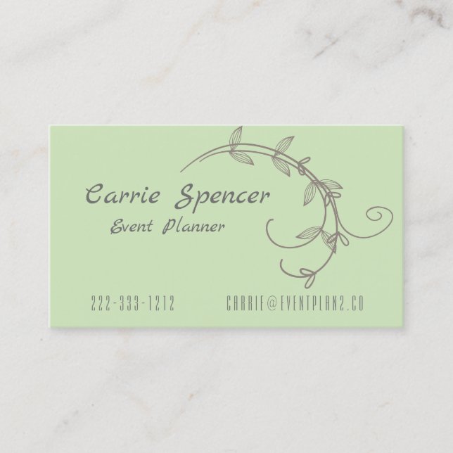 Simple Vines Business Card (Front)
