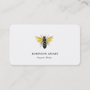 Simple Vintage bee Apiary Business Card