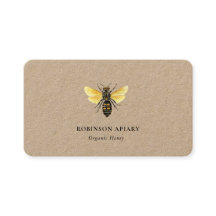 Simple Vintage bee Apiary Business Card