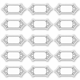 Simple Vintage Border Blank Kitchen Labels