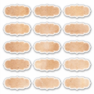 Simple Vintage Craft Paper Blank Kitchen Labels