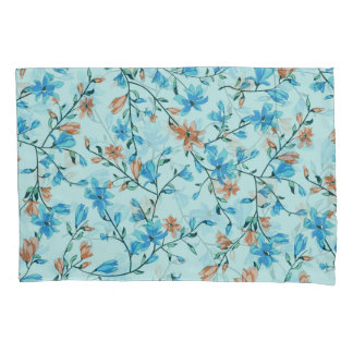 Simple Vintage: Floral Fabric Pattern Pillowcase