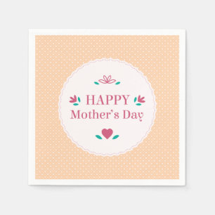 Simple Vintage Happy Mother's Day Napkin