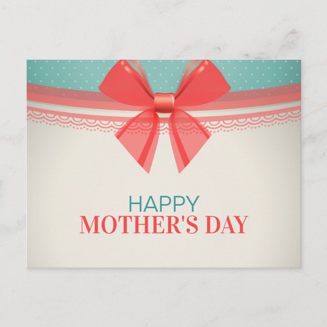 Simple Vintage Happy Mother's Day | Postcard (Front)