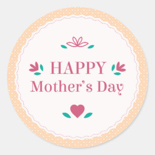 Simple Vintage Happy Mother's Day   Sticker