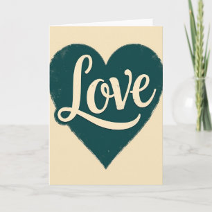 Simple Vintage Love Heart Card