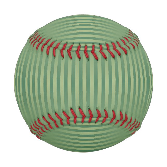 Simple Vintage Olive Sage Green Gradient Striped Baseball (Front)