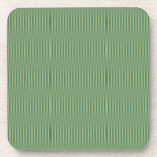 Simple Vintage Olive Sage Green Gradient Striped Coaster