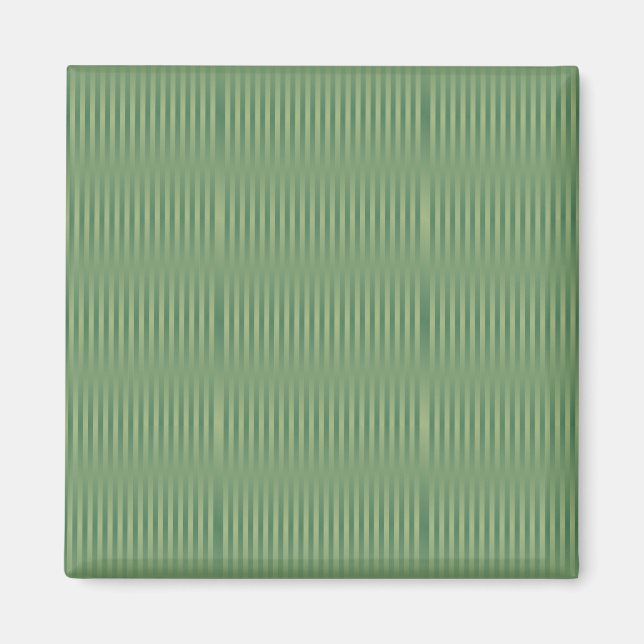 Simple Vintage Olive Sage Green Gradient Striped Magnet (Front)