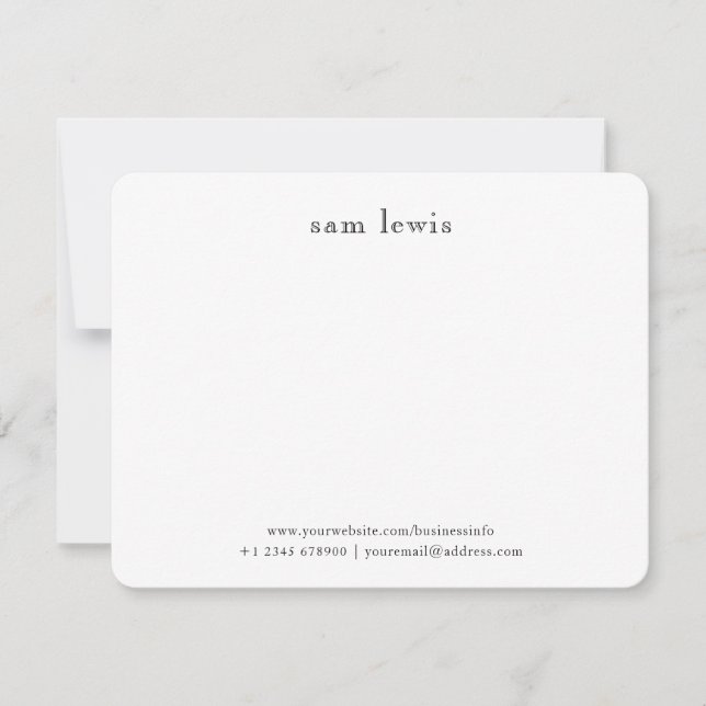 Simple Vintage Retro Typography  Card (Front)