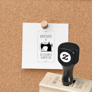 Simple Vintage Sewing Machine Handcraft By Rubber Stamp