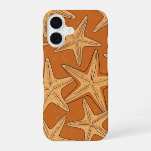 Simple Vintage Starfish Motif iPhone 16 Case