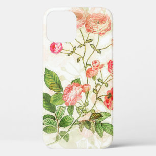 Simple Vintage Victorian Pink Floral Design   iPhone 12 Pro Case