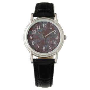Simple Vintage Victorian Red Floral Design Watch