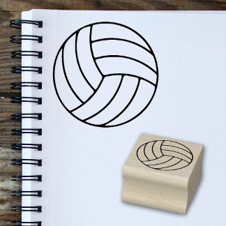 Simple Volleyball Mini Stamp for Sports Fans