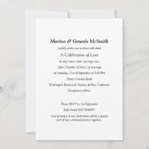 Simple Vow Renewal Classic Invitation